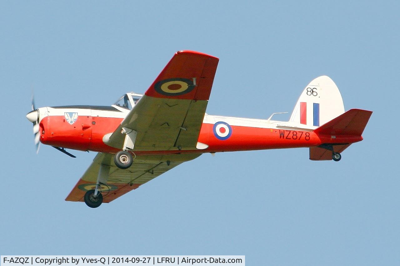 F-AZQZ, 1953 De Havilland DHC-1 Chipmunk T.10 C/N C1/0916, De Havilland DHC-1 Chipmunk T.10, On display, Morlaix-Ploujean airport (LFRU-MXN) air show 2014