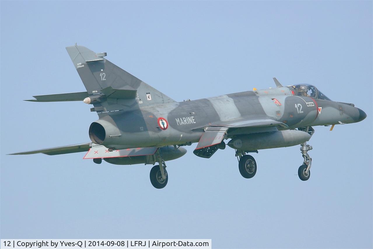 12, 1979 Dassault Super Etendard C/N 12, Dassault Super Etendard M, Short approach rwy 08, Landivisiau Naval Air Base (LFRJ)