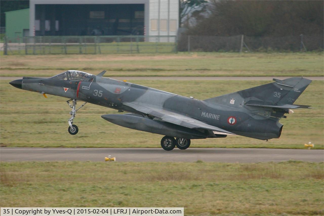 35, Dassault Super Etendard C/N 35, Dassault Super Etendard M, Take-off rwy 08, Landivisiau Naval Air Base (LFRJ)