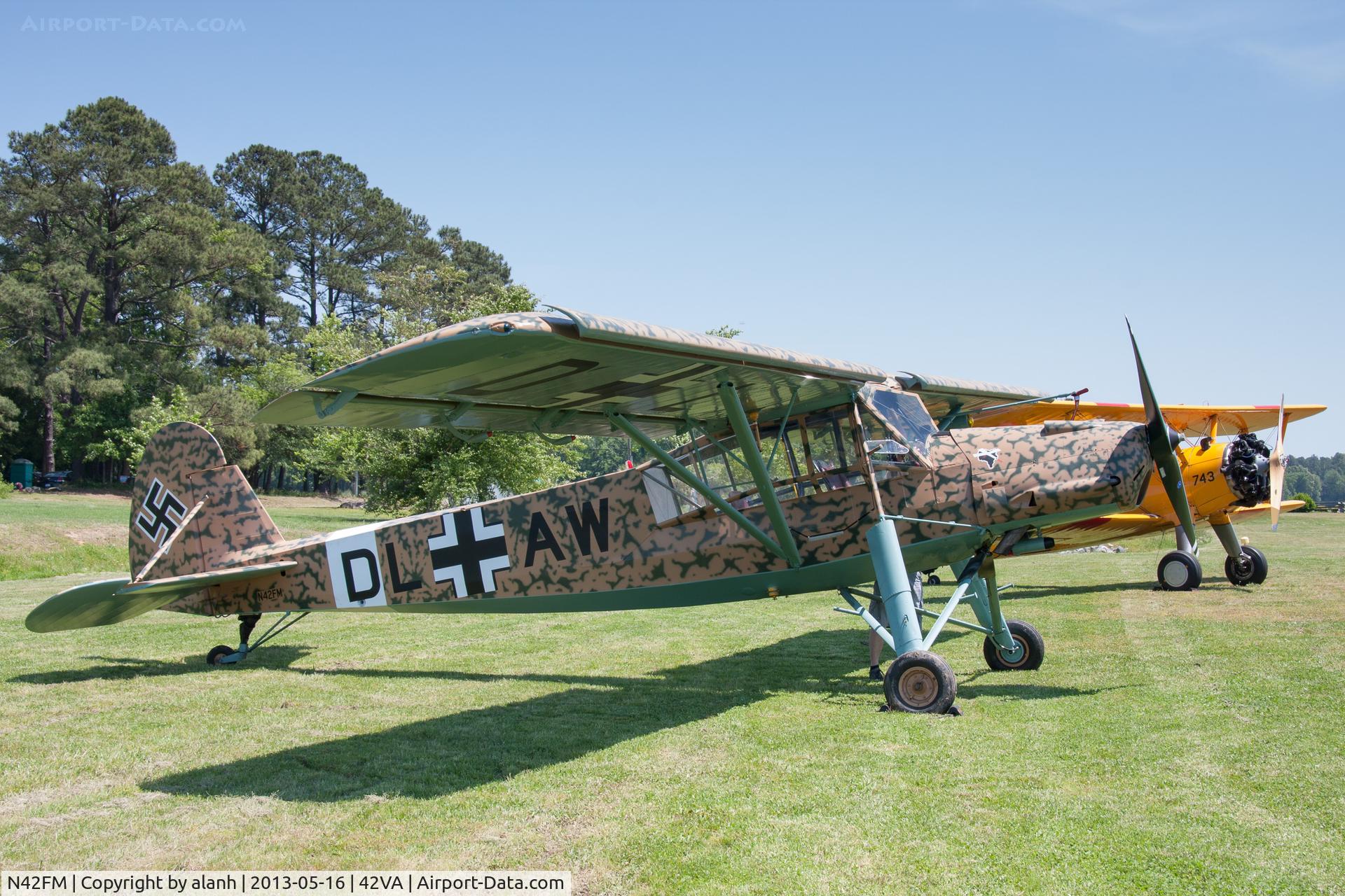 N42FM, 1949 Morane-Saulnier MS-500 Criquet C/N 751, Parked after flying at Military Aviation Museum