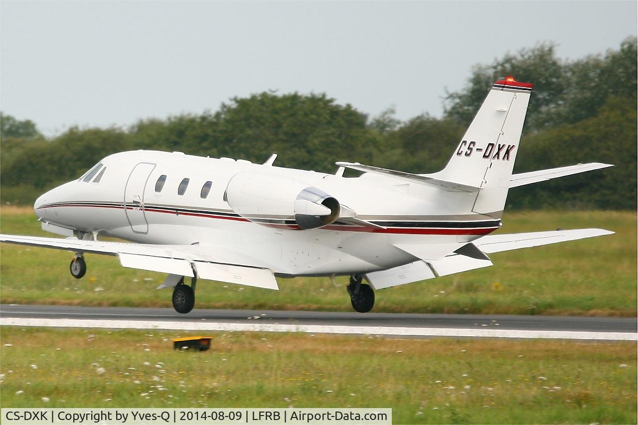 CS-DXK, 2006 Cessna 560XL Citation XLS C/N 560-5633, Cessna 560XL Citation XLS, Landing rwy 25L, Brest-Bretagne airport (LFRB-BES)