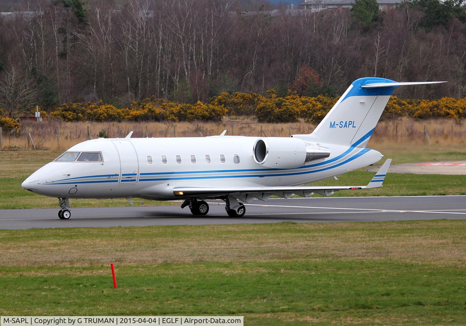 M-SAPL, 2011 Bombardier Challenger 605 (CL-600-2B16) C/N 5883, Backtracking for a 06 departure
