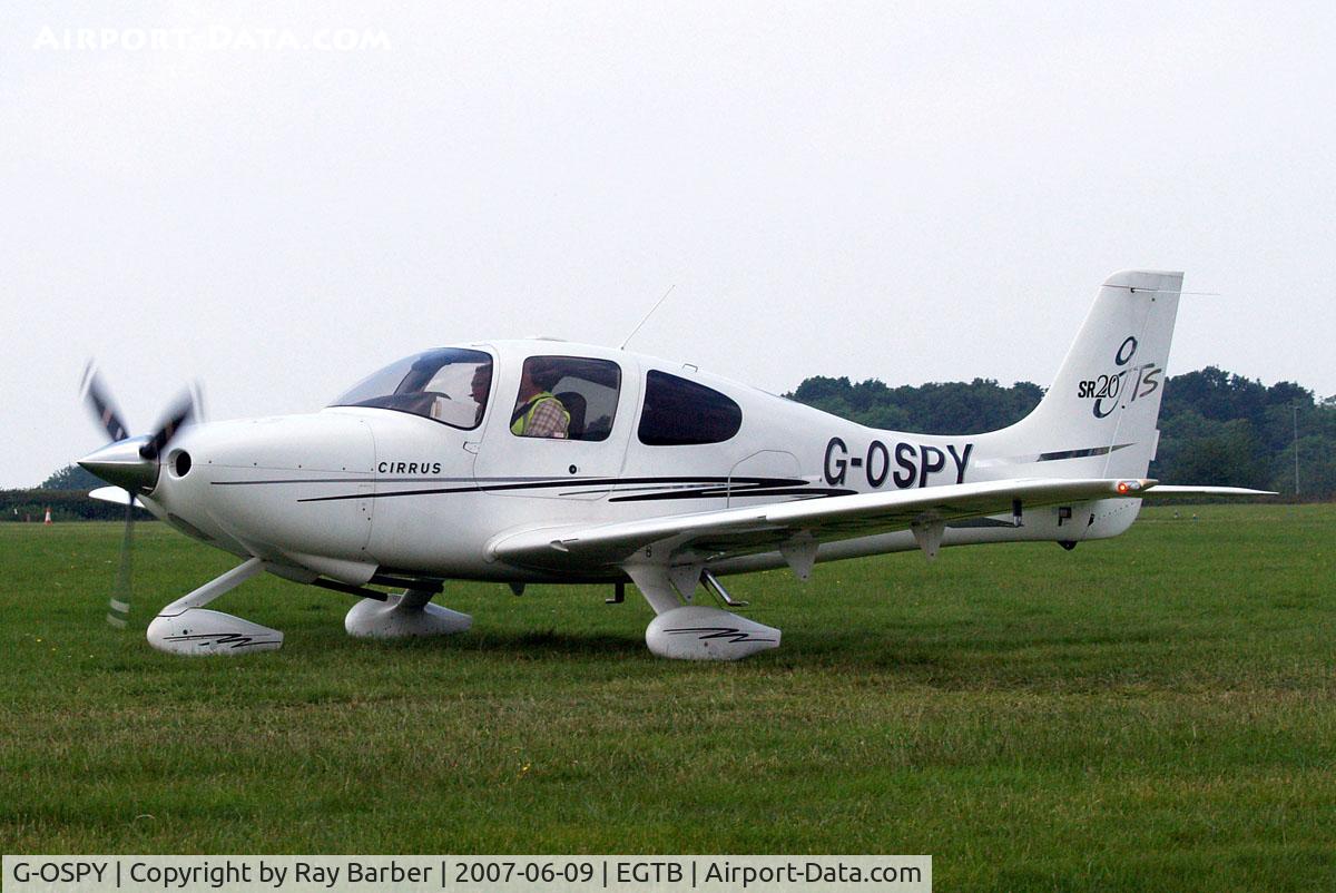 G-OSPY, 2005 Cirrus SR20 GTS C/N 1546, Cirrus Design SR-20GTS [1546] Booker~G 09/06/2007