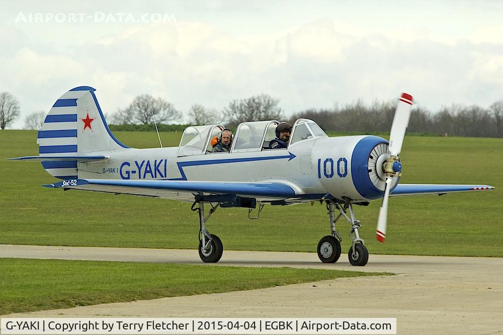 G-YAKI, 1986 Bacau Yak-52 C/N 866904, At Sywell in April 2015