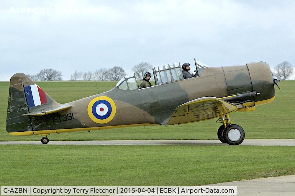 G-AZBN, 1942 Noorduyn AT-16 Harvard IIB C/N 14A-1431, At Sywell in April 2015