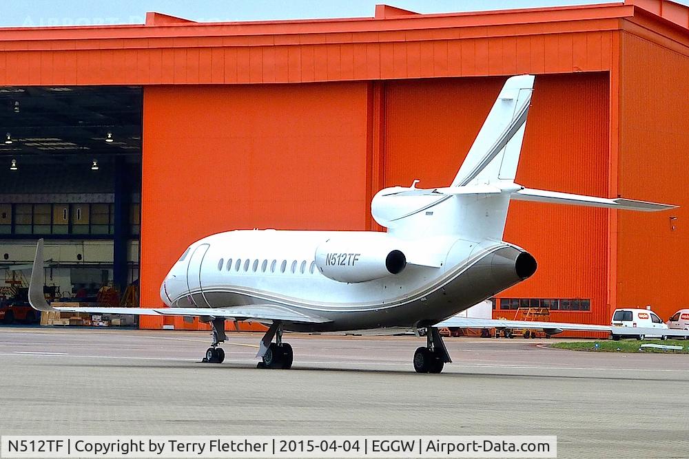 N512TF, 2007 Dassault Falcon 900EX C/N 184, At Luton in April 2015