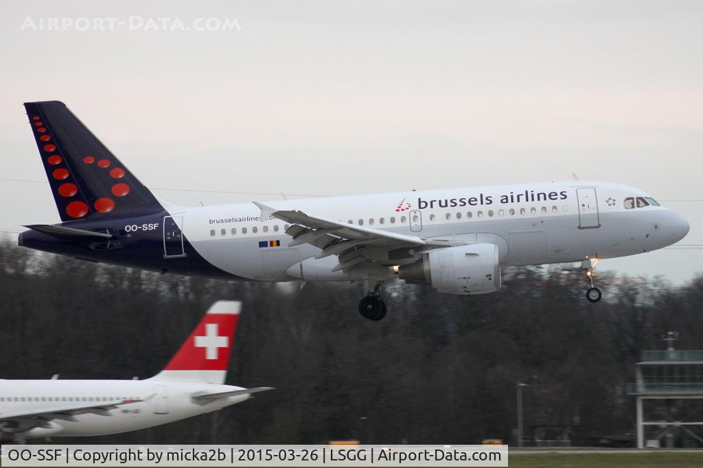 OO-SSF, 2006 Airbus A319-111 C/N 2763, Landing. Scrapped in February 2024.