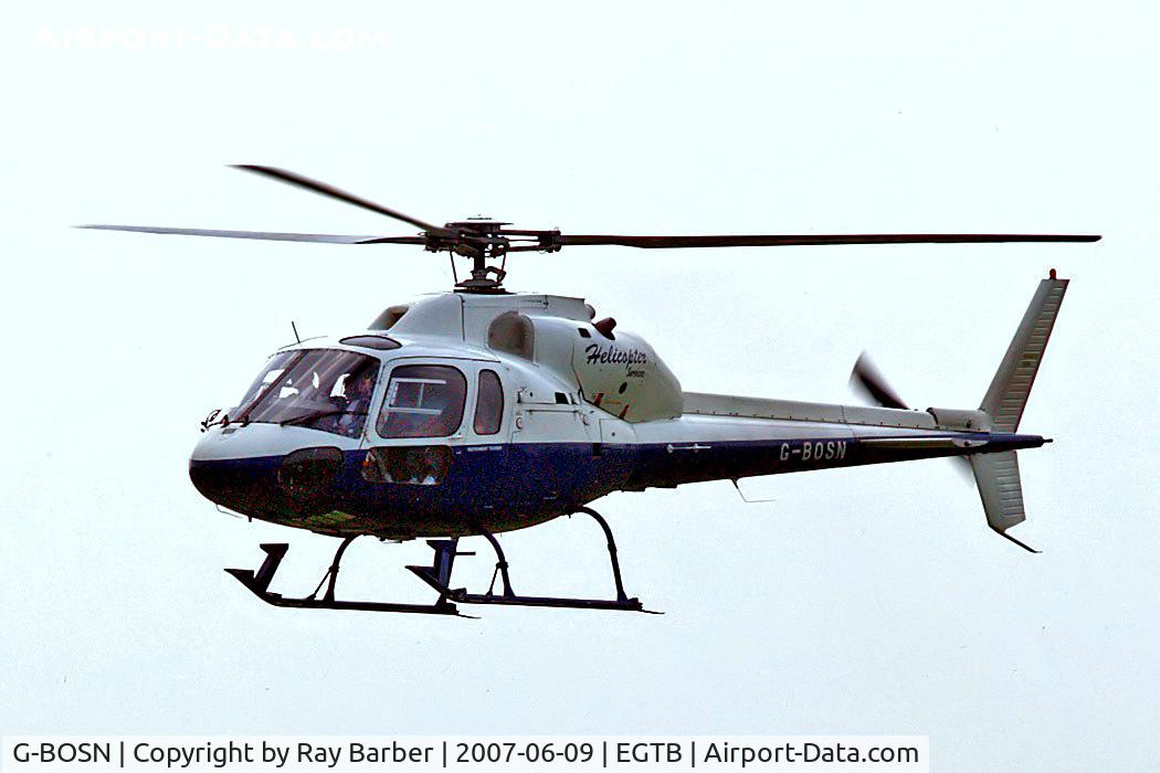 G-BOSN, 1982 Aerospatiale AS-355F-1 Ecureuil 2 C/N 5266, Aerospatiale AS.355F2 Ecureuil II [5266] (Helicopter Services Ltd) Booker~G 09/06/2007