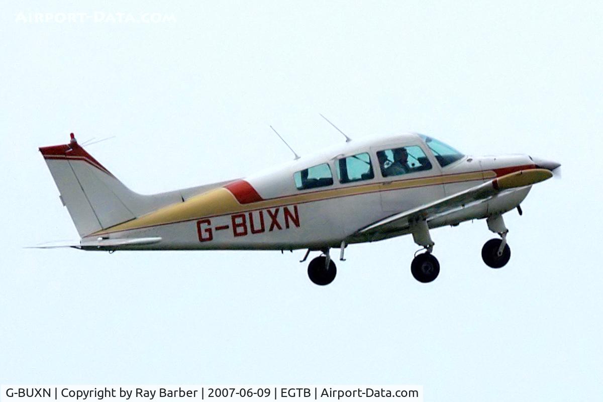 G-BUXN, 1976 Beech C23 Sundowner 180 Sundowner 180 C/N M-1752, Beech C23 Sundowner 180 [M-1752] Booker~G 09/06/2007