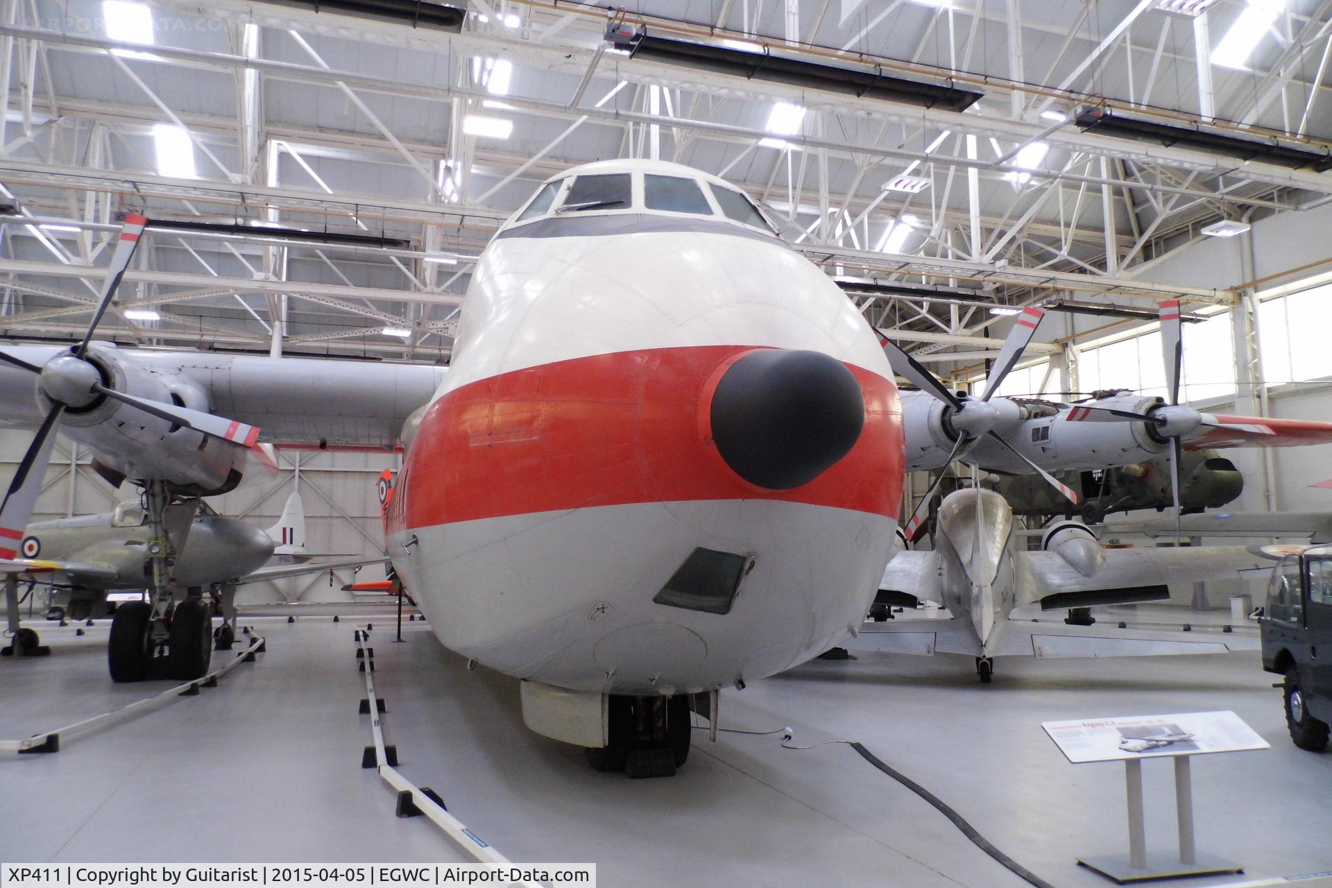 XP411, 1962 Armstrong Whitworth AW-660 Argosy C.1 C/N 6766, Cosford Air Museum. Why does this remind me of Dougal from the Magic roundabout.