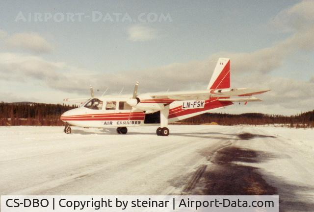 CS-DBO, 1973 Britten-Norman BN-2A-20 Islander C/N 352, LN-FSK (FallSkjermKlubb (Parachuteclub) Before it was sold to Portugal