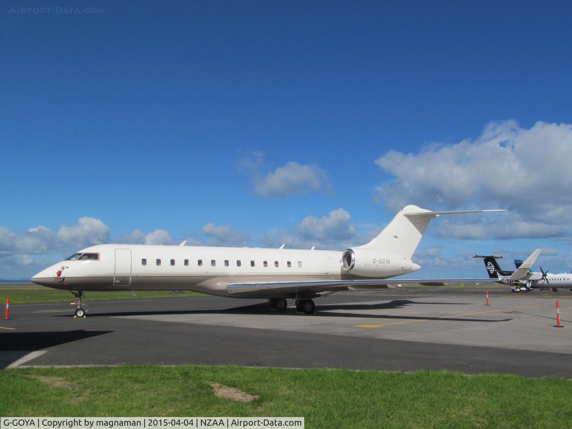 G-GOYA, 1999 Bombardier BD-700-1A10 Global Express C/N 9016, at sunny AKL - in from singapore