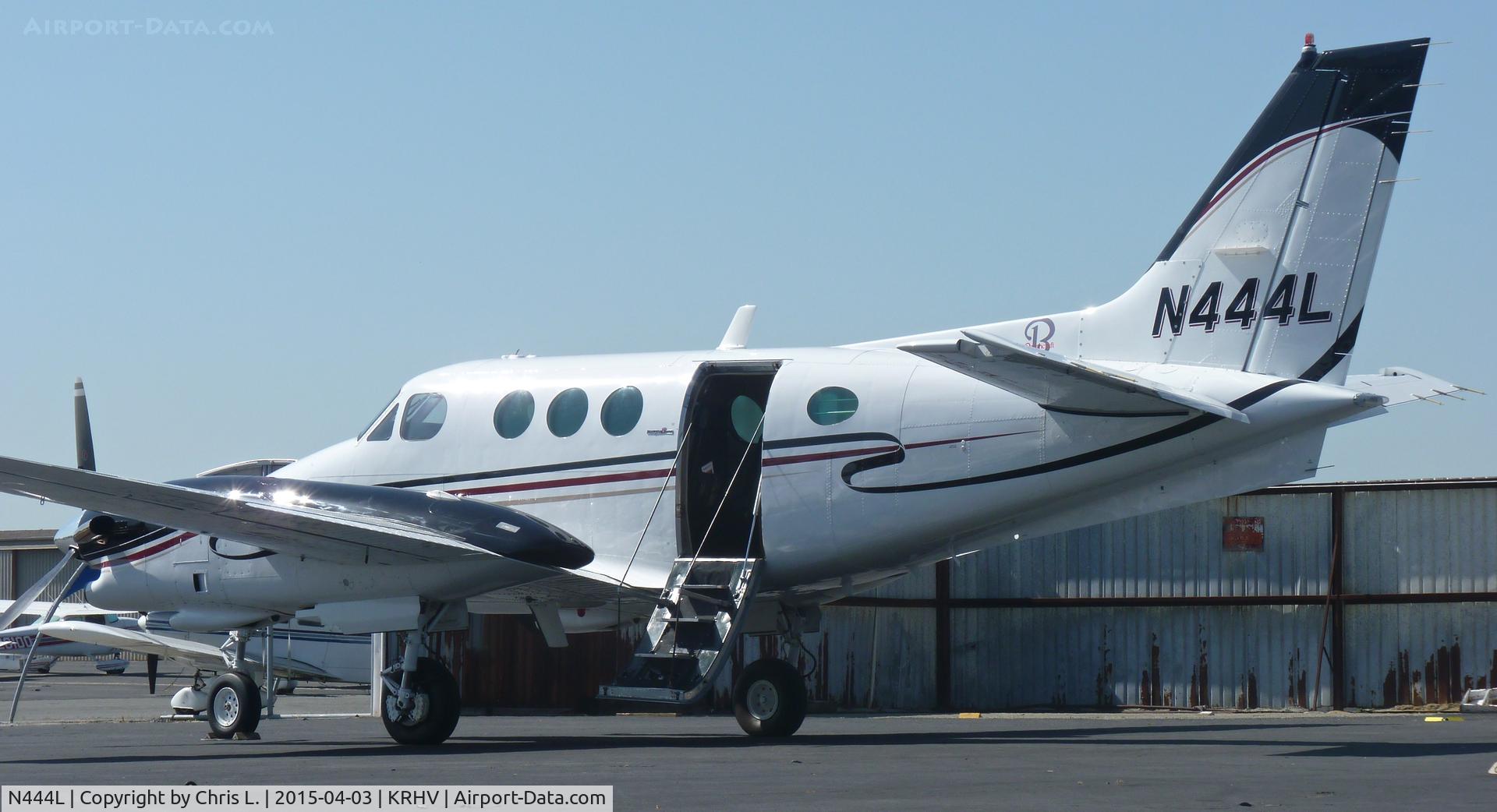 N444L, 1980 Beech E90 King Air C/N LW-344, A transient 1908 King Air E90 getting ready for departure just after being sold by Lafferty Aircraft Sales. This was the last time this plane will ever be at Reid Hillview Airport so I took a LOT of pictures before it left.