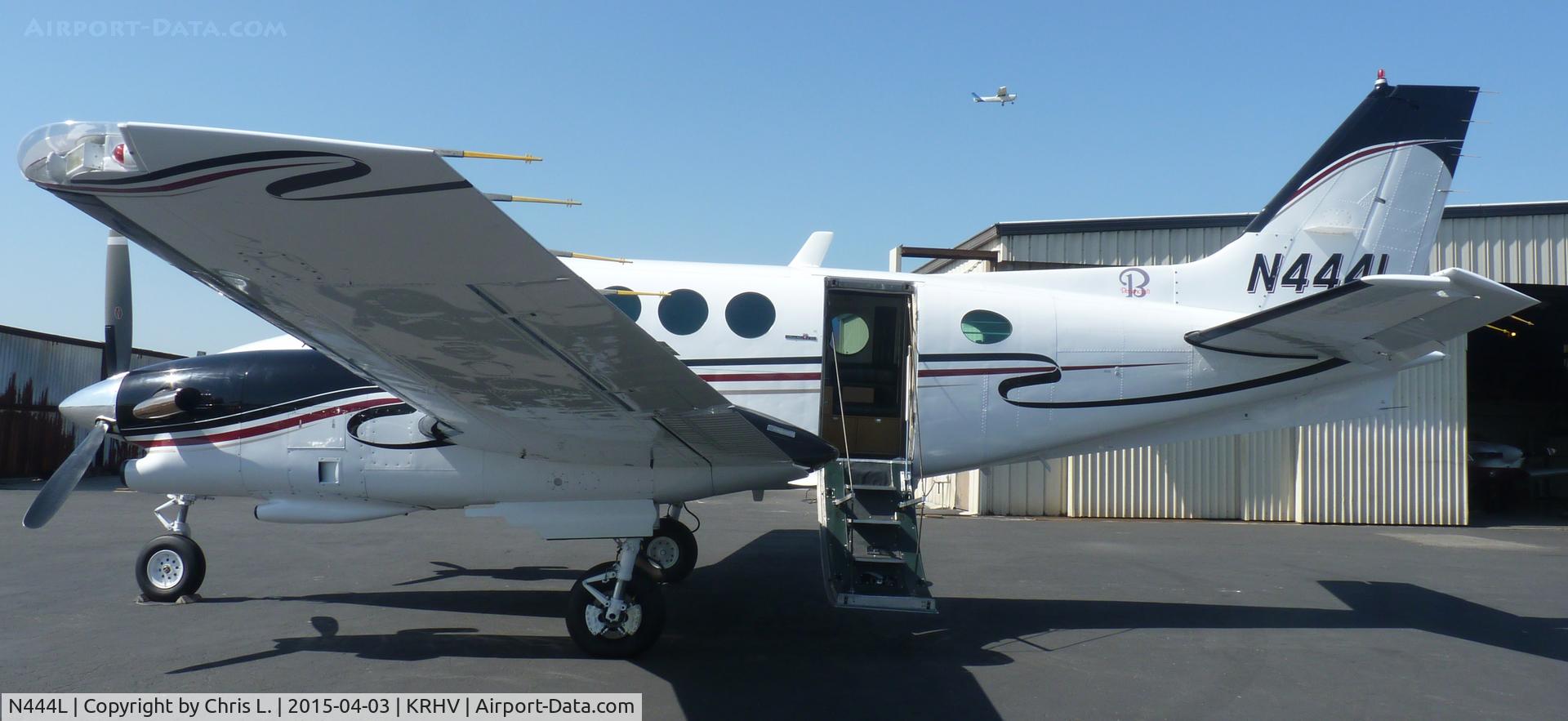 N444L, 1980 Beech E90 King Air C/N LW-344, A transient 1908 King Air E90 getting ready for departure just after being sold by Lafferty Aircraft Sales. This was the last time this plane will ever be at Reid Hillview Airport so I took a LOT of pictures before it left.