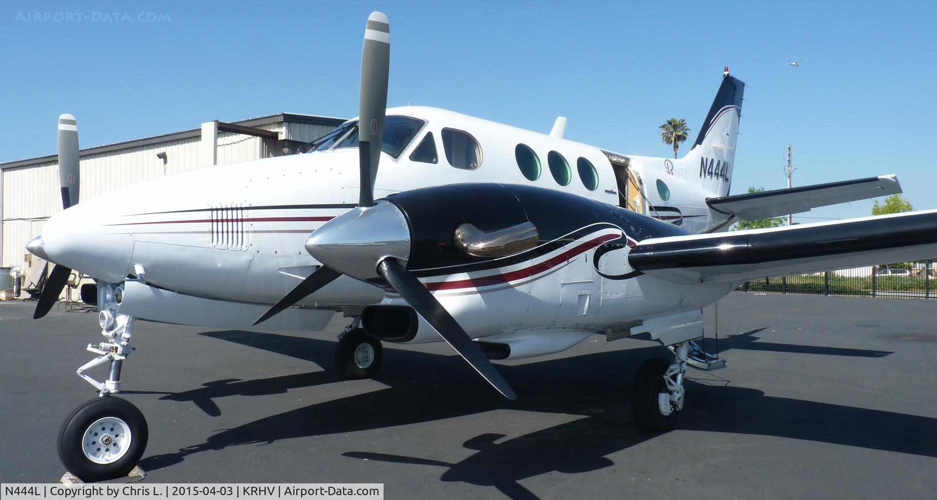 N444L, 1980 Beech E90 King Air C/N LW-344, A transient 1908 King Air E90 getting ready for departure just after being sold by Lafferty Aircraft Sales. This was the last time this plane will ever be at Reid Hillview Airport so I took a LOT of pictures before it left.