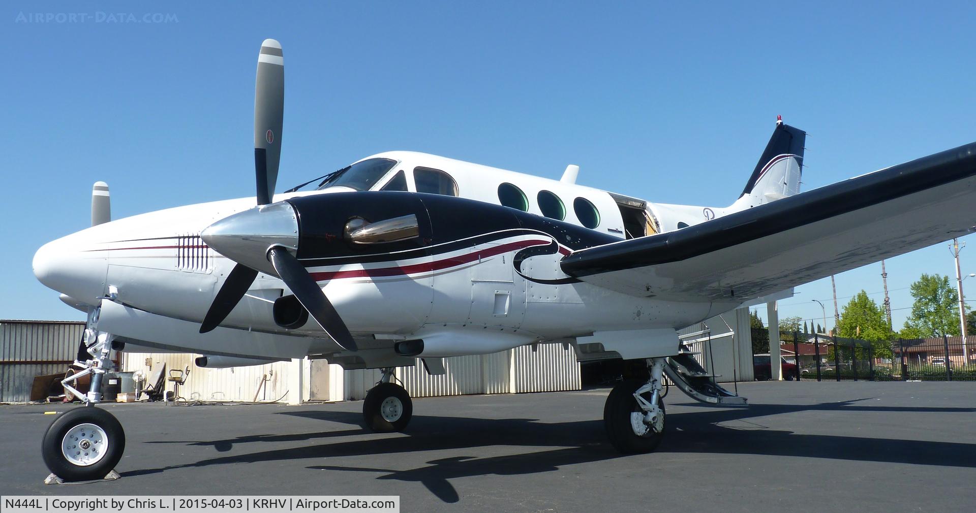 N444L, 1980 Beech E90 King Air C/N LW-344, A transient 1980 King Air E90 getting ready for departure just after being sold by Lafferty Aircraft Sales. This was the last time this plane will ever be at Reid Hillview Airport so I took a LOT of pictures before it left.