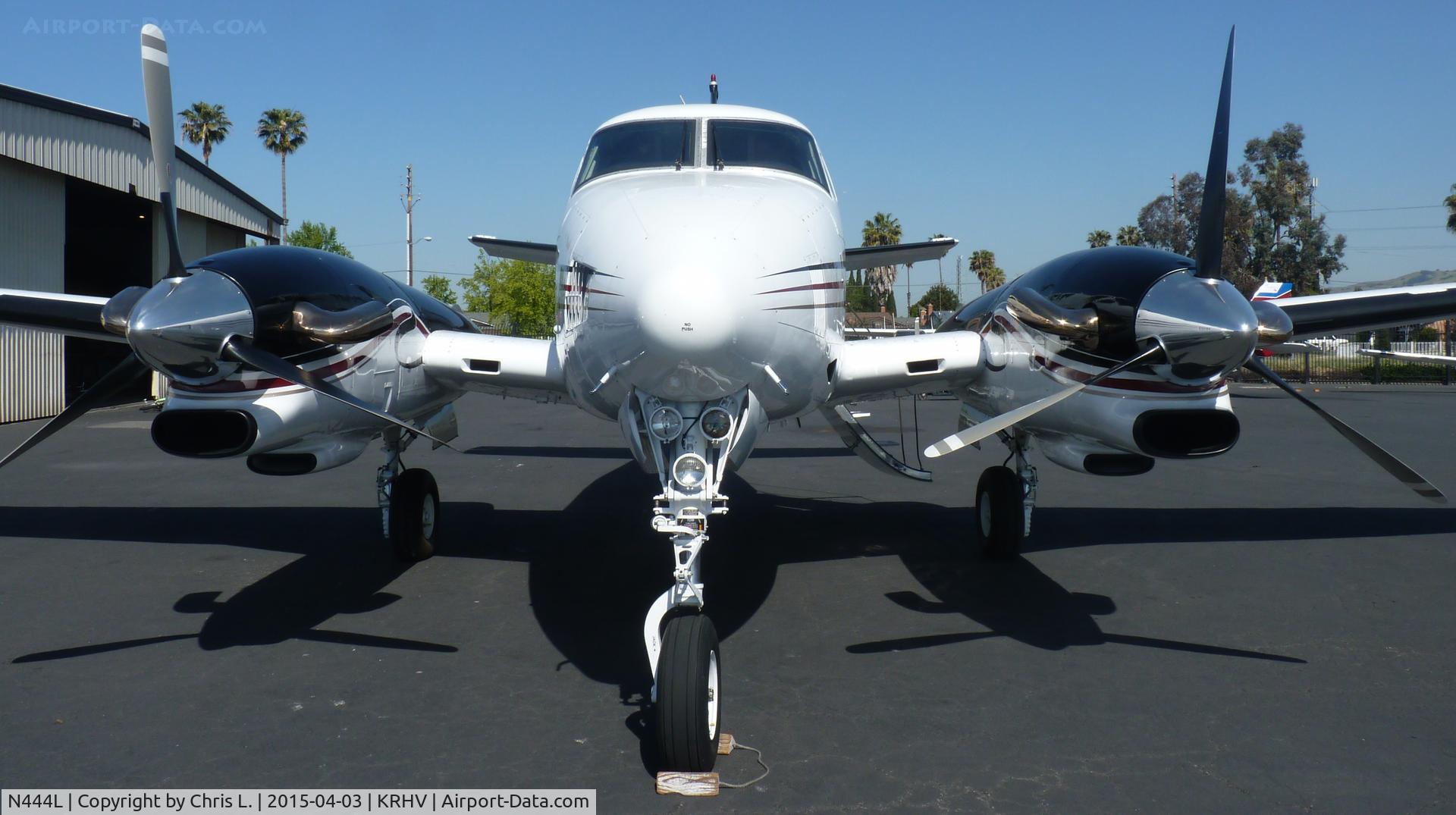 N444L, 1980 Beech E90 King Air C/N LW-344, A transient 1980 King Air E90 getting ready for departure just after being sold by Lafferty Aircraft Sales. This was the last time this plane will ever be at Reid Hillview Airport so I took a LOT of pictures before it left.