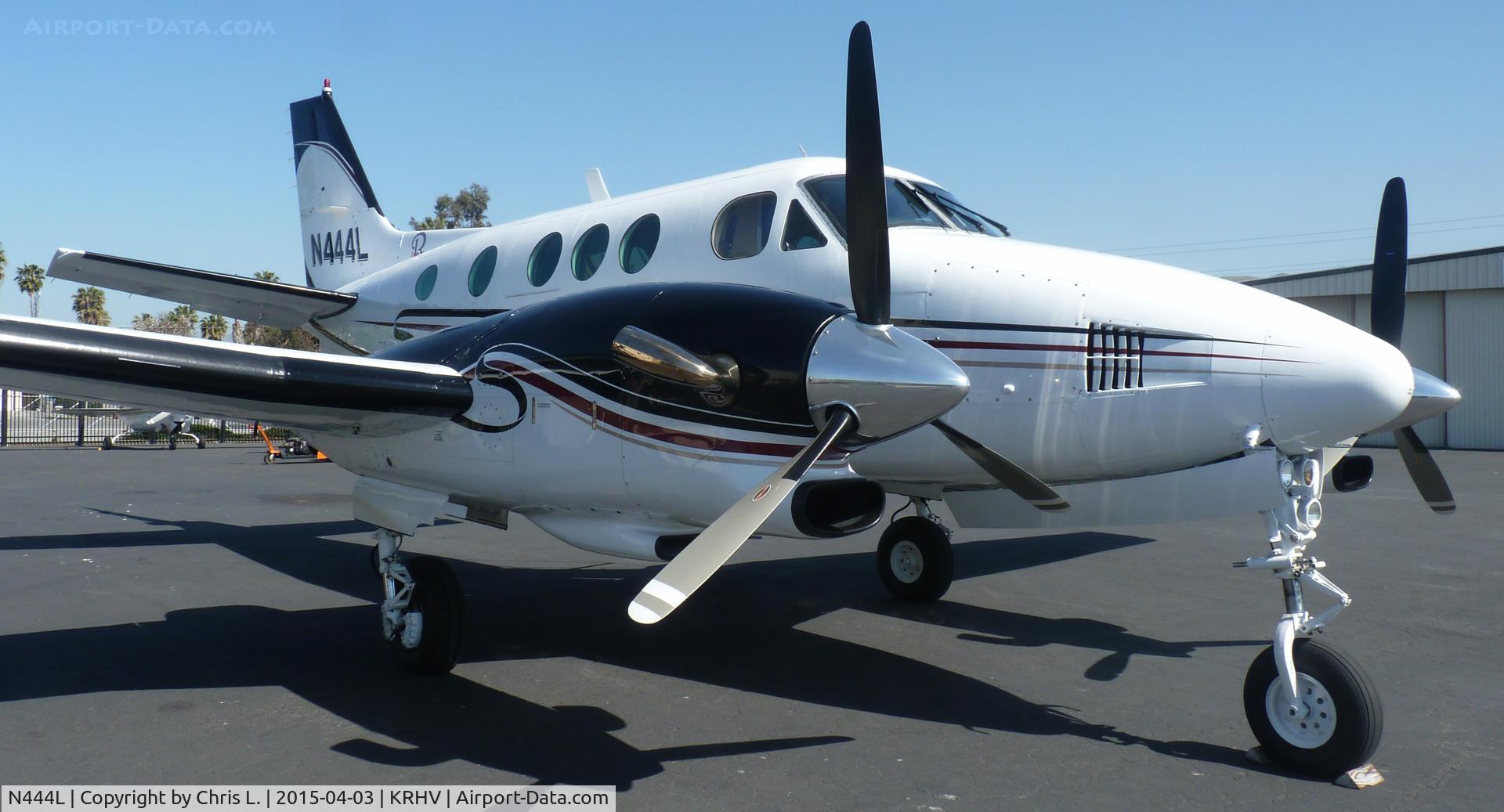 N444L, 1980 Beech E90 King Air C/N LW-344, A transient 1980 King Air E90 getting ready for departure just after being sold by Lafferty Aircraft Sales. This was the last time this plane will ever be at Reid Hillview Airport so I took a LOT of pictures before it left.