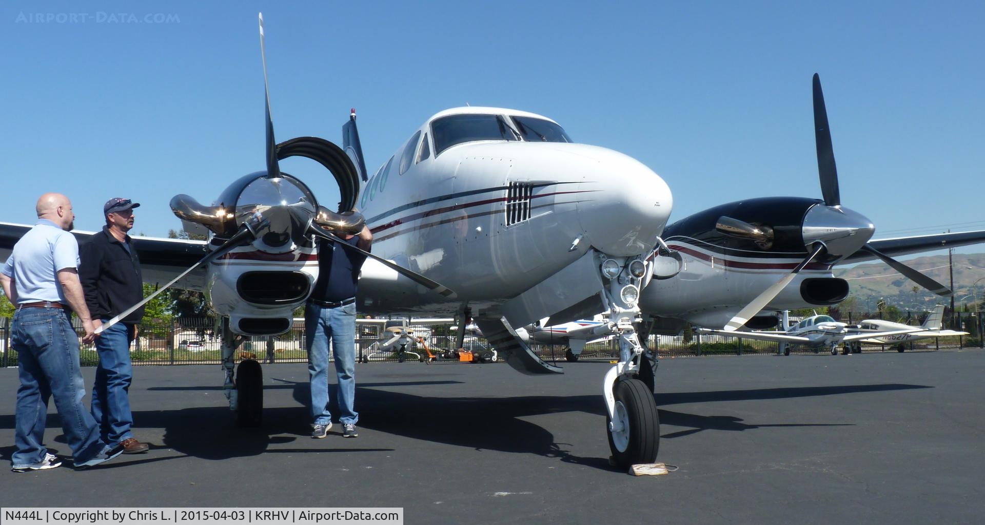 N444L, 1980 Beech E90 King Air C/N LW-344, A transient 1980 King Air E90 getting ready for departure just after being sold by Lafferty Aircraft Sales. This was the last time this plane will ever be at Reid Hillview Airport so I took a LOT of pictures before it left.