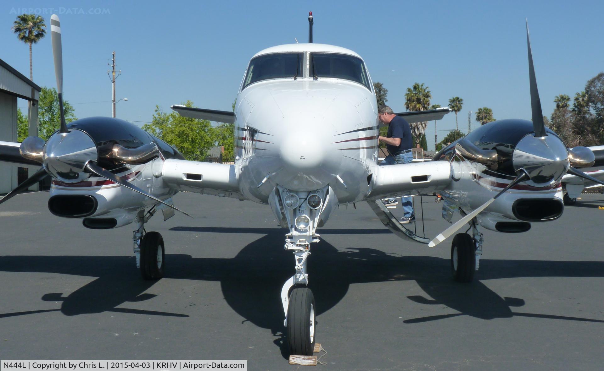 N444L, 1980 Beech E90 King Air C/N LW-344, A transient 1980 King Air E90 getting ready for departure just after being sold by Lafferty Aircraft Sales. This was the last time this plane will ever be at Reid Hillview Airport so I took a LOT of pictures before it left.