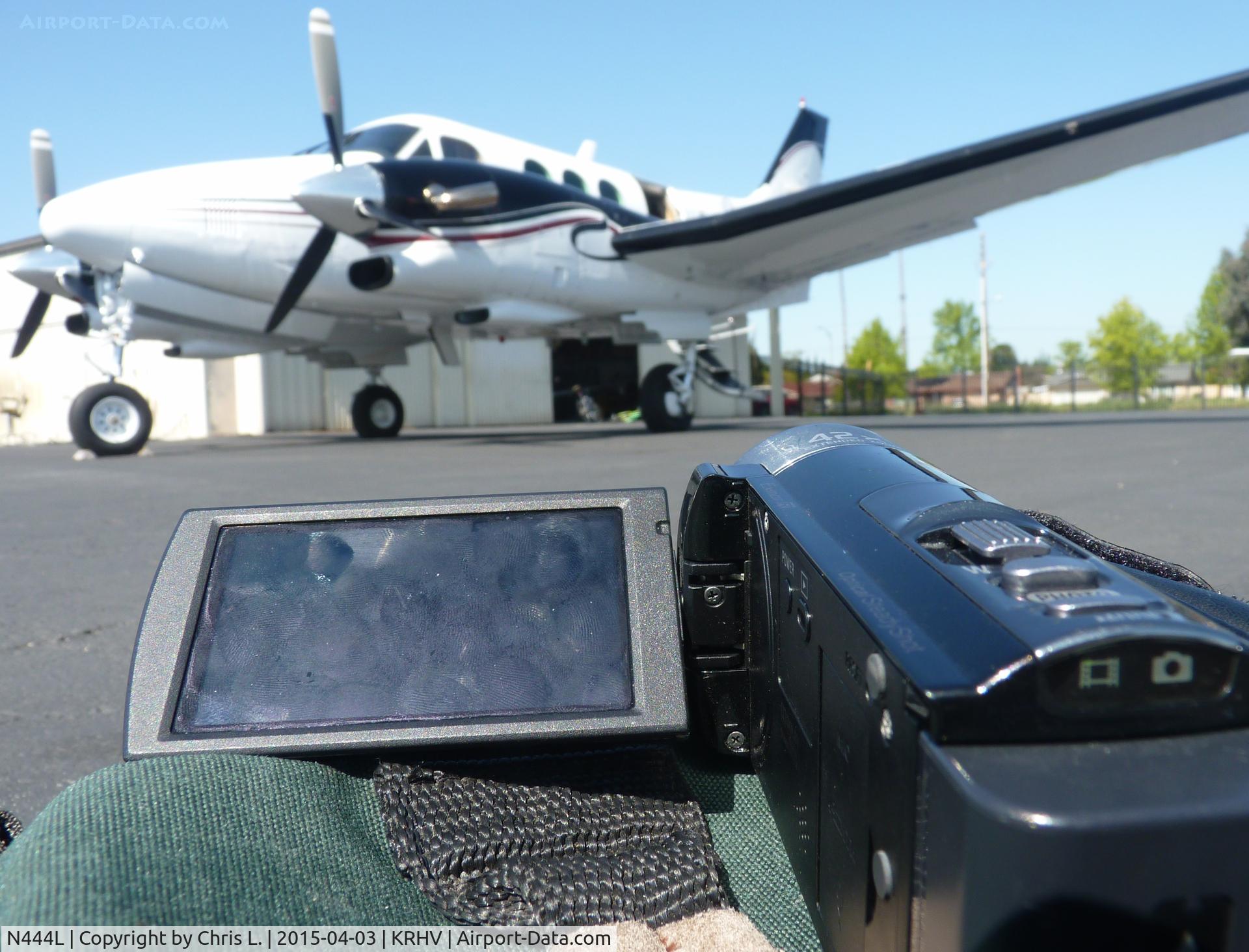 N444L, 1980 Beech E90 King Air C/N LW-344, A transient 1980 King Air E90 getting ready for departure just after being sold by Lafferty Aircraft Sales. This was the last time this plane will ever be at Reid Hillview Airport so I took a LOT of pictures before it left.