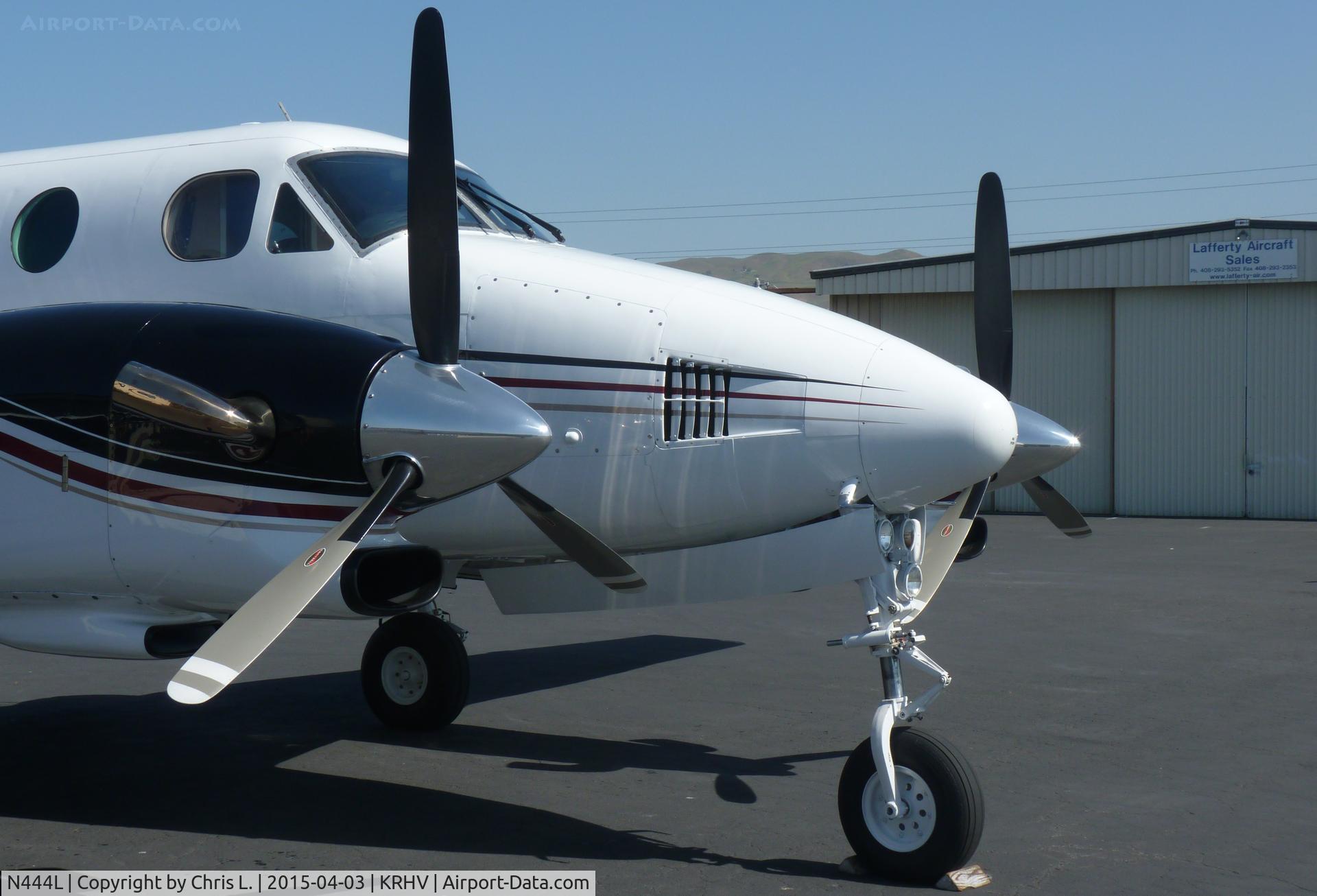 N444L, 1980 Beech E90 King Air C/N LW-344, A transient 1980 King Air E90 getting ready for departure just after being sold by Lafferty Aircraft Sales. This was the last time this plane will ever be at Reid Hillview Airport so I took a LOT of pictures before it left.