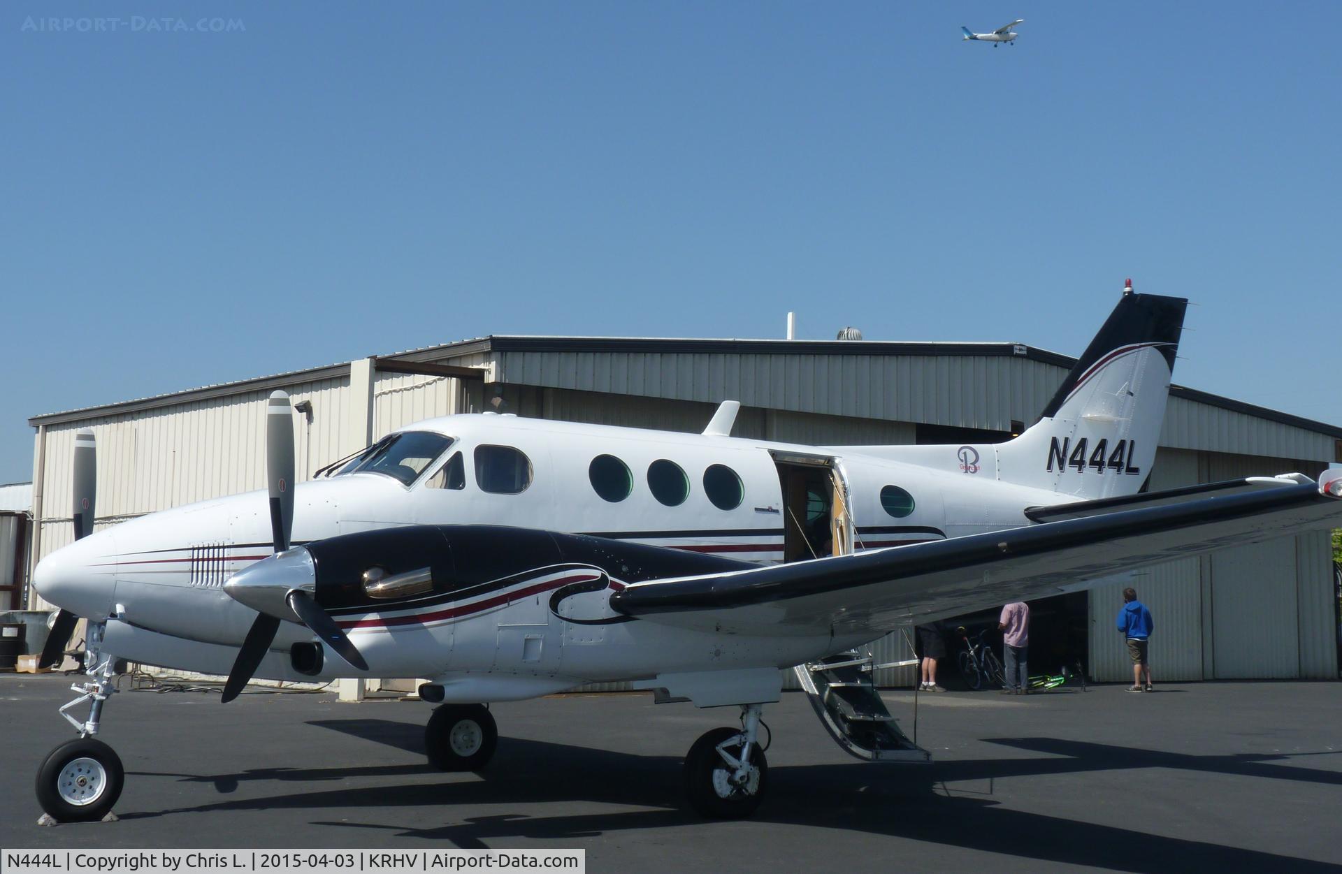 N444L, 1980 Beech E90 King Air C/N LW-344, A transient 1980 King Air E90 getting ready for departure just after being sold by Lafferty Aircraft Sales. This was the last time this plane will ever be at Reid Hillview Airport so I took a LOT of pictures before it left.