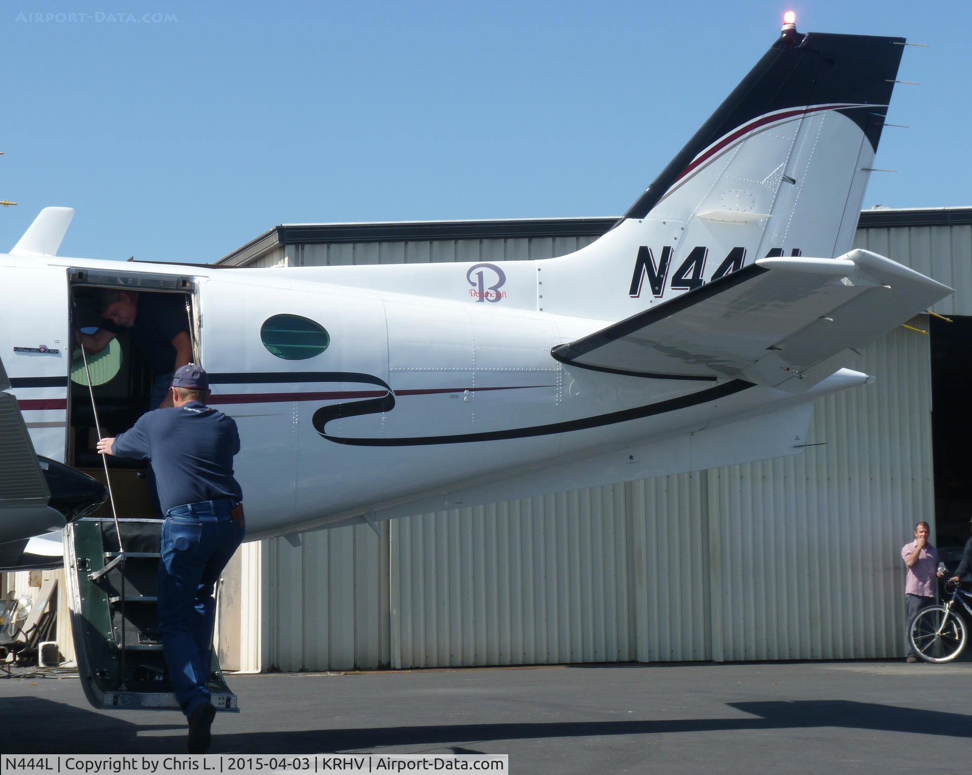 N444L, 1980 Beech E90 King Air C/N LW-344, A transient 1980 King Air E90 getting ready for departure just after being sold by Lafferty Aircraft Sales. This was the last time this plane will ever be at Reid Hillview Airport so I took a LOT of pictures before it left.