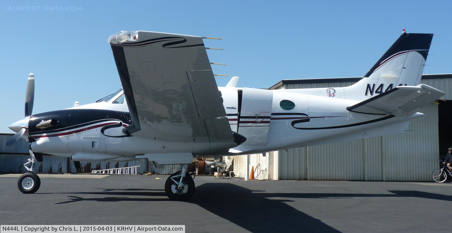 N444L, 1980 Beech E90 King Air C/N LW-344, A transient 1980 King Air E90 getting ready for departure just after being sold by Lafferty Aircraft Sales. This was the last time this plane will ever be at Reid Hillview Airport so I took a LOT of pictures before it left.