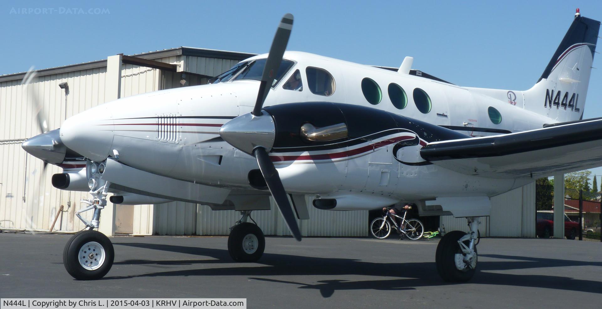 N444L, 1980 Beech E90 King Air C/N LW-344, A transient 1980 King Air E90 getting ready for departure just after being sold by Lafferty Aircraft Sales. This was the last time this plane will ever be at Reid Hillview Airport so I took a LOT of pictures before it left.