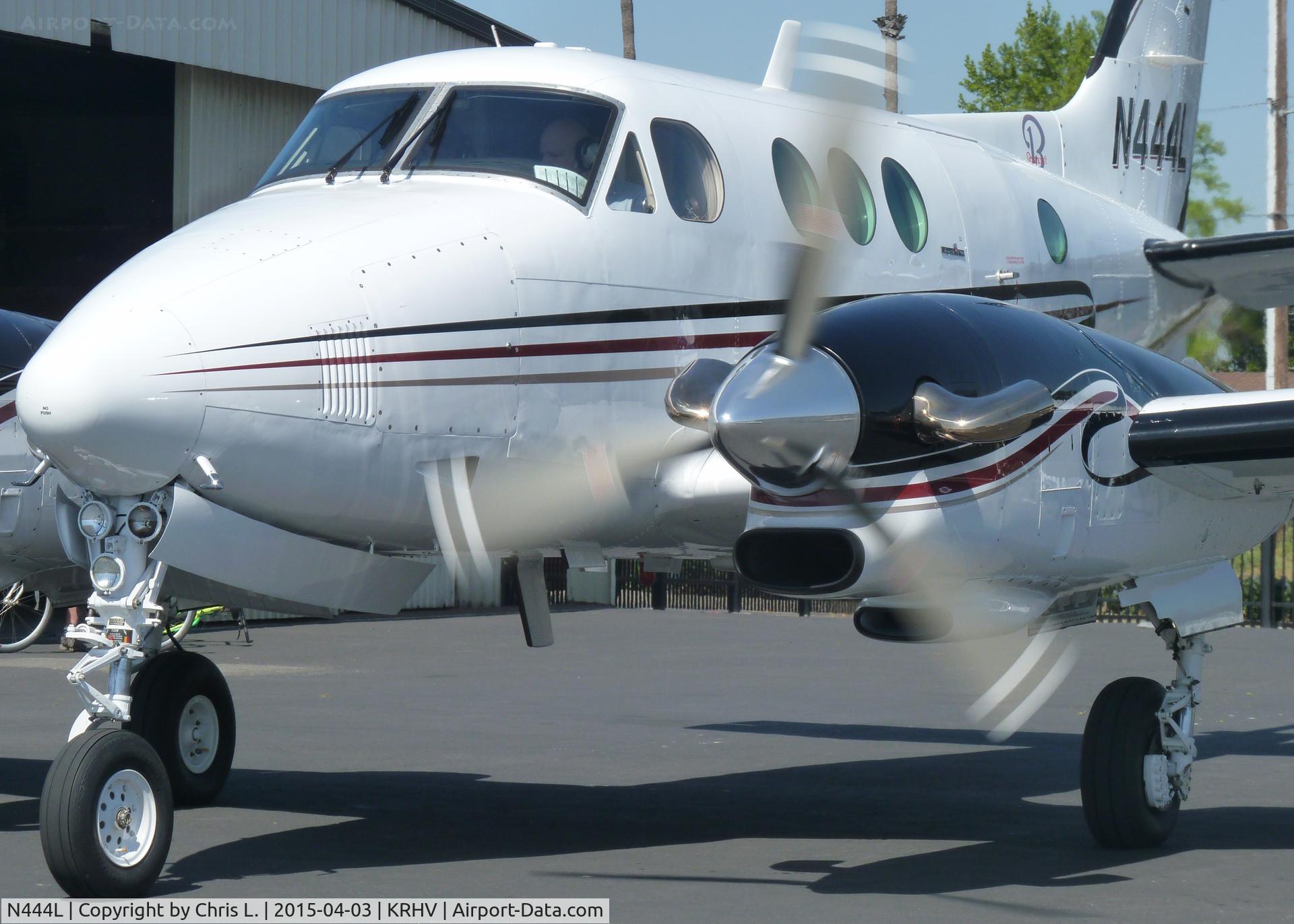 N444L, 1980 Beech E90 King Air C/N LW-344, A transient 1980 King Air E90 getting ready for departure just after being sold by Lafferty Aircraft Sales. This was the last time this plane will ever be at Reid Hillview Airport so I took a LOT of pictures before it left.