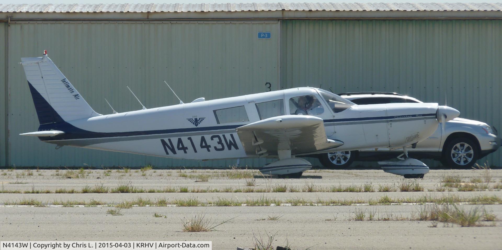 N4143W, 1967 Piper PA-32-300 Cherokee Six C/N 32-40211, A local 1967 Piper Cherokee getting ready to taxi for a quick VFR flight from Reid Hillview.