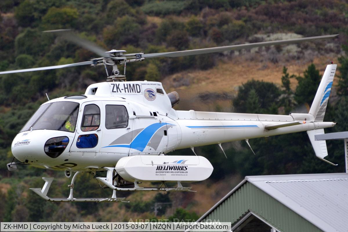 ZK-HMD, Aerospatiale AS-350BA Ecureuil C/N 2782, At Queenstown