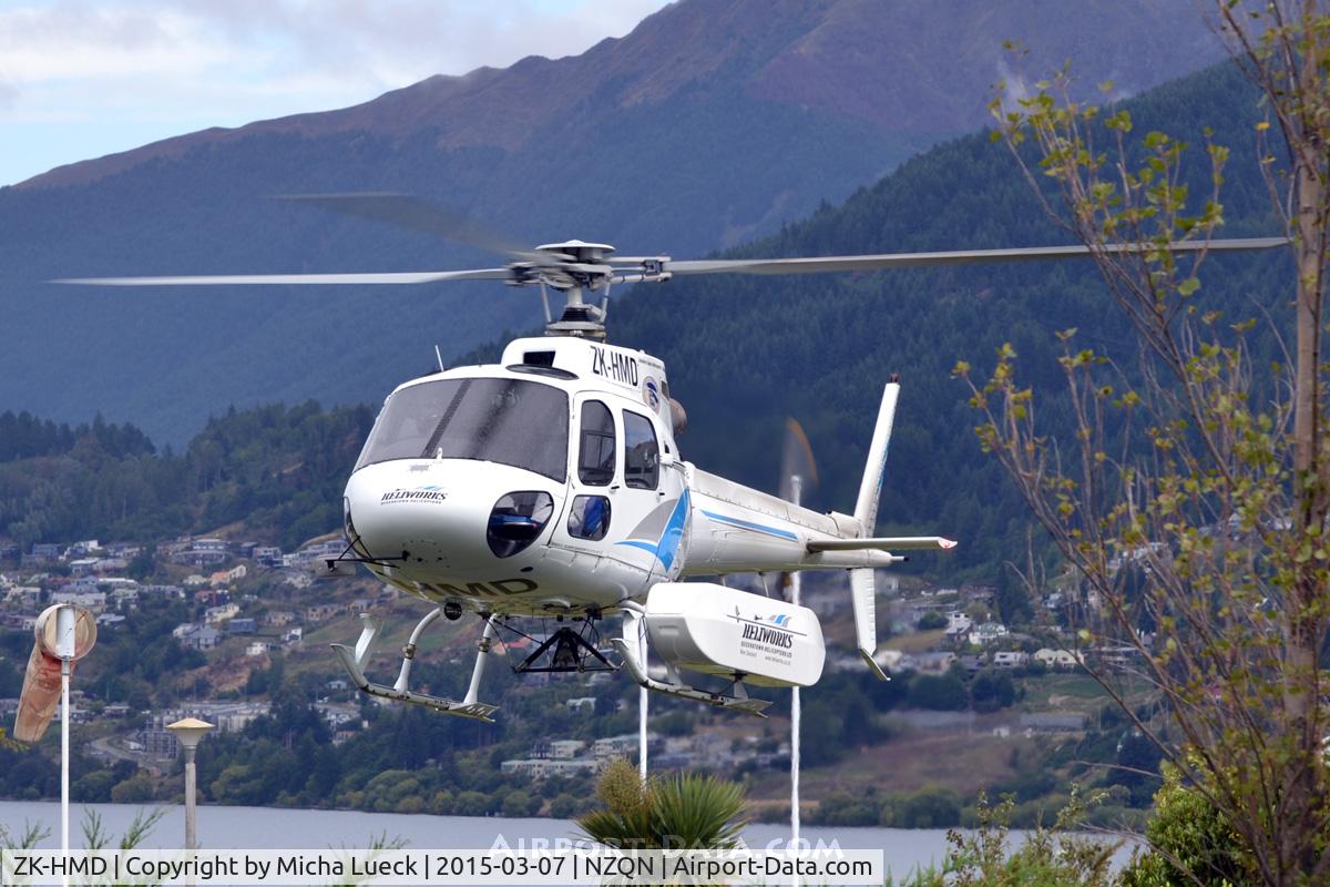 ZK-HMD, Aerospatiale AS-350BA Ecureuil C/N 2782, At Queenstown