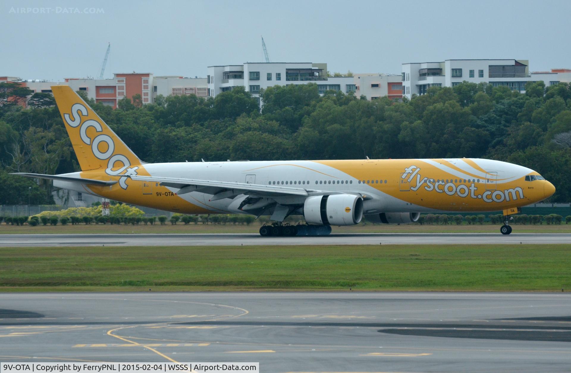 9V-OTA, 1997 Boeing 777-212/ER C/N 28507, Scoot arriving back home.