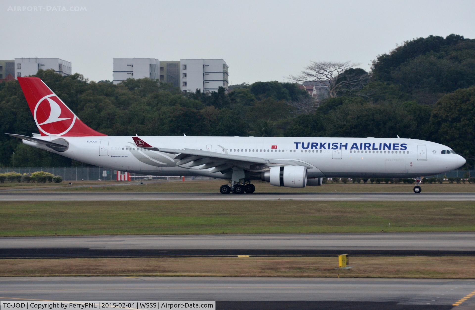 TC-JOD, 2014 Airbus A330-303 C/N 1529, Turkish A333 reversing in SIN