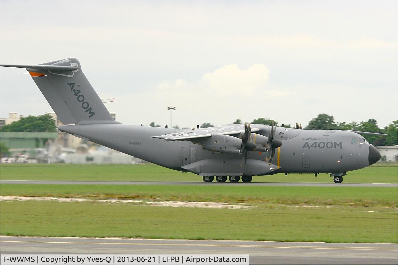 F-WWMS, 2010 Airbus A400M Atlas C/N 003, Airbus Military A-400M Atlas, Landing rwy 03, Paris-Le Bourget Air Show 2013