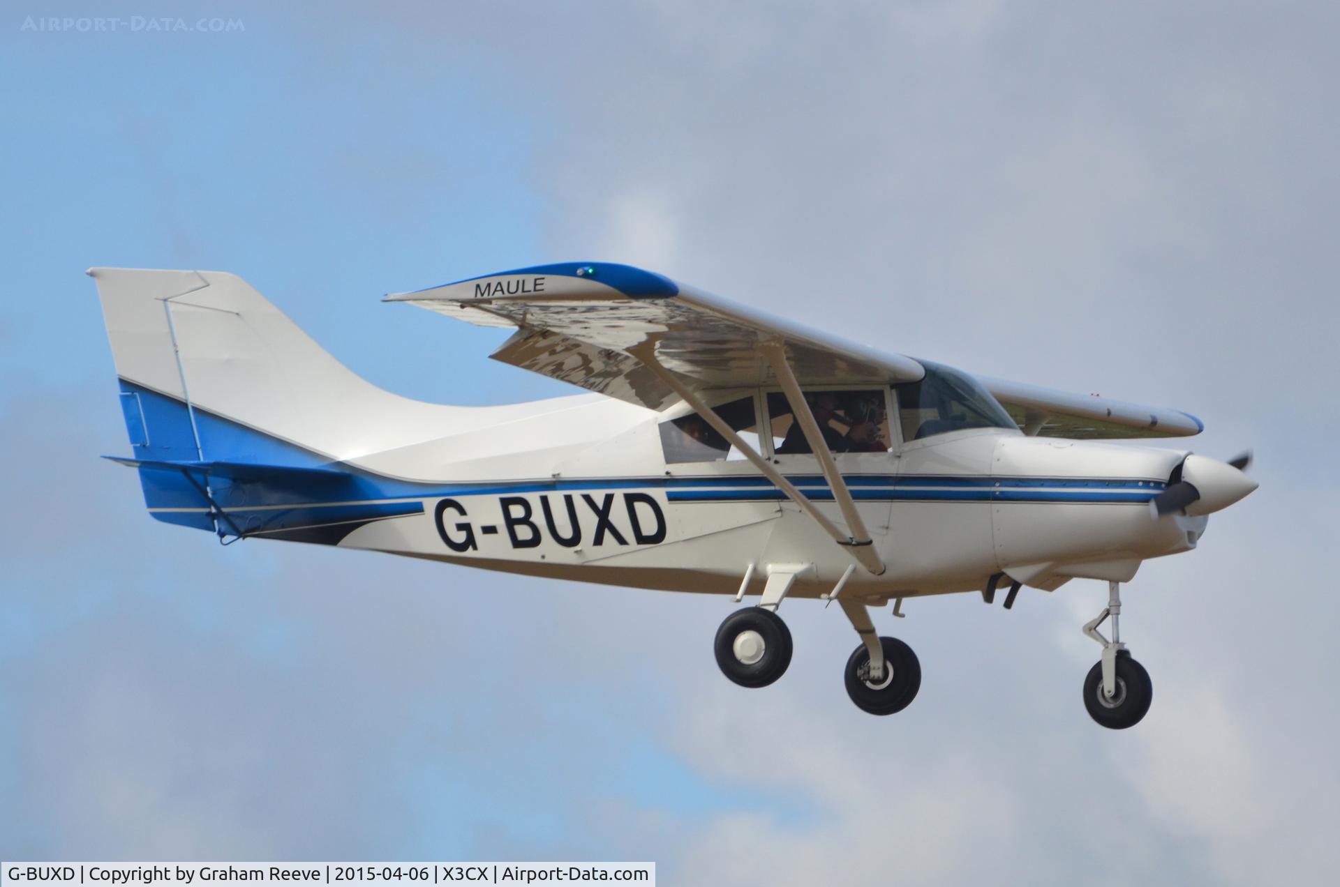 G-BUXD, 1993 Maule MXT-7-160 Super Rocket C/N 17001C, About to land at Northrepps.