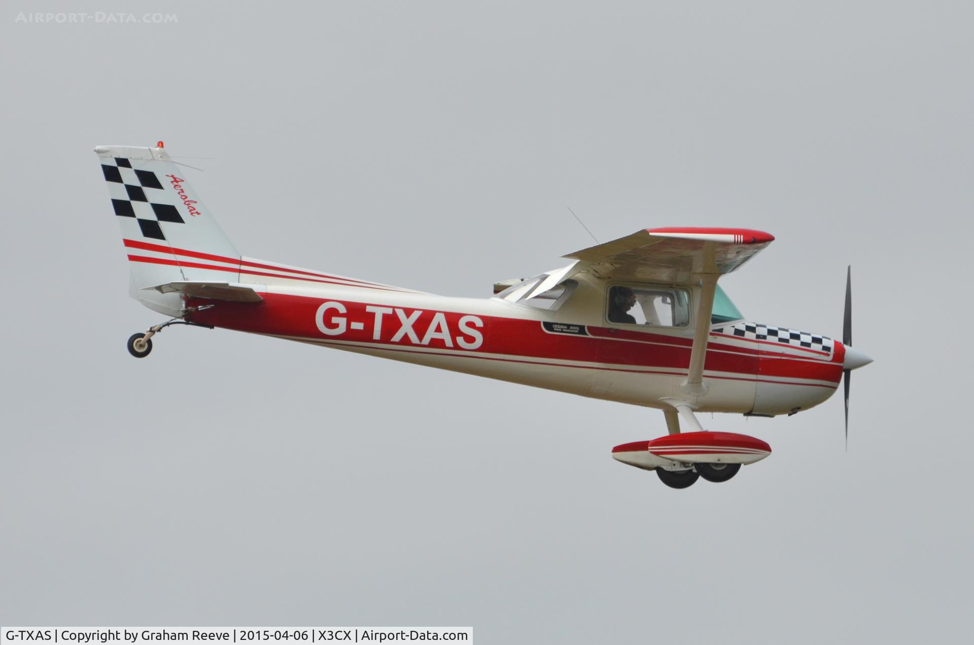 G-TXAS, 1973 Cessna A150L Aerobat Aerobat C/N A150-0381, Landing at Northrepps.