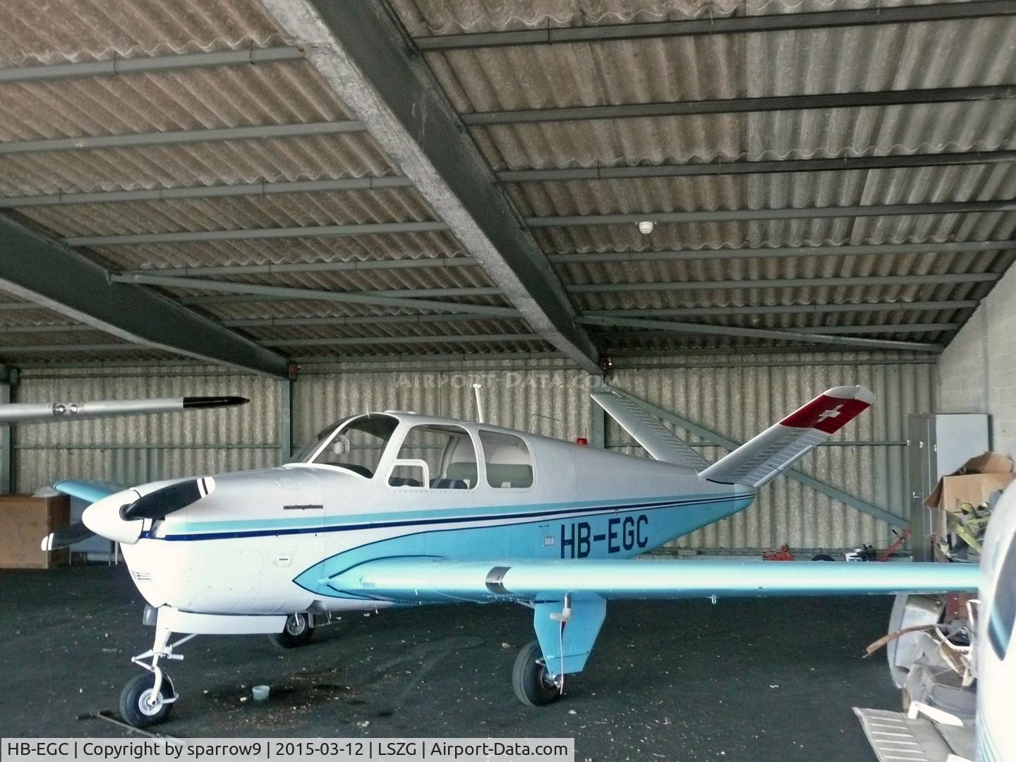 HB-EGC, 1951 Beechcraft C35 Bonanza C/N D-2766, back in hangar
