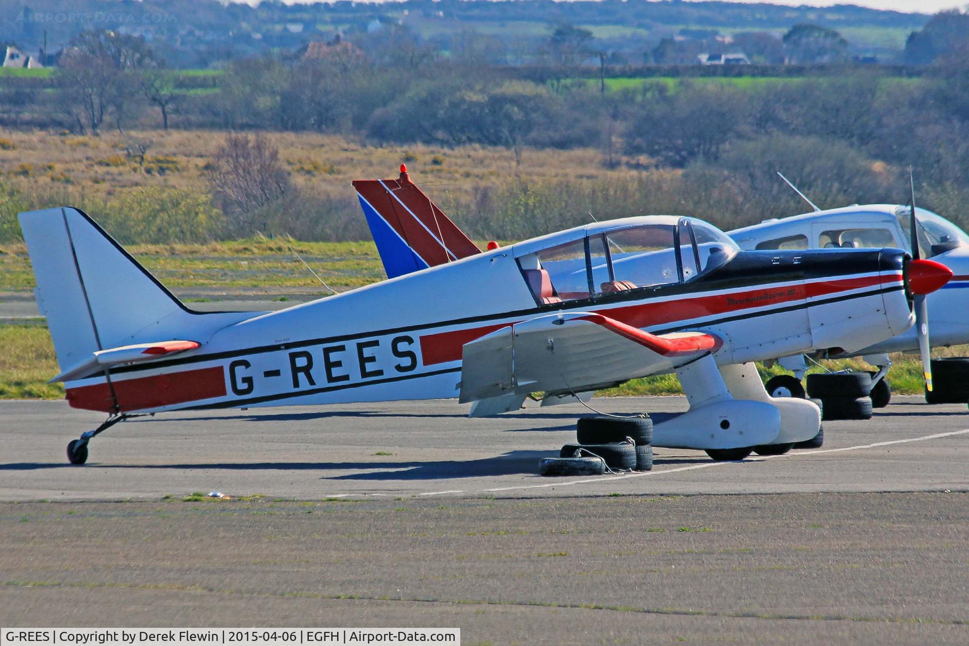 G-REES, 1965 SAN Jodel D-140C Mousquetaire III C/N 156, Visiting Mousquetaire, Severn Stoke-Sheepcote Farm, based, previously F-BMFR, seen parked up.