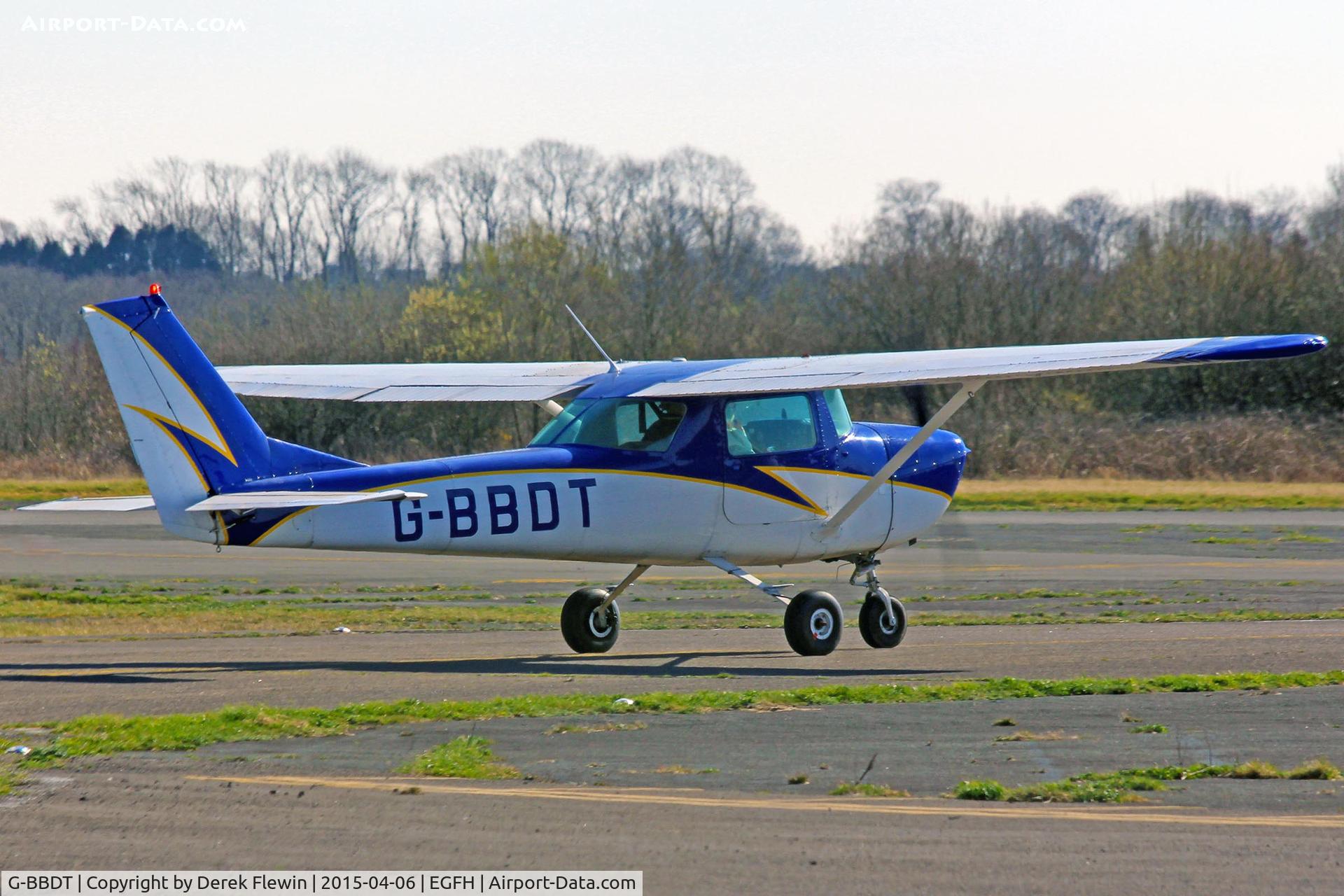 G-BBDT, 1968 Cessna 150H C/N 150-68839, Visiting 150H, Sherburn-In-Elmet based, previously N23272, seen taxxing out for runway 28 departure, en-route RTB.