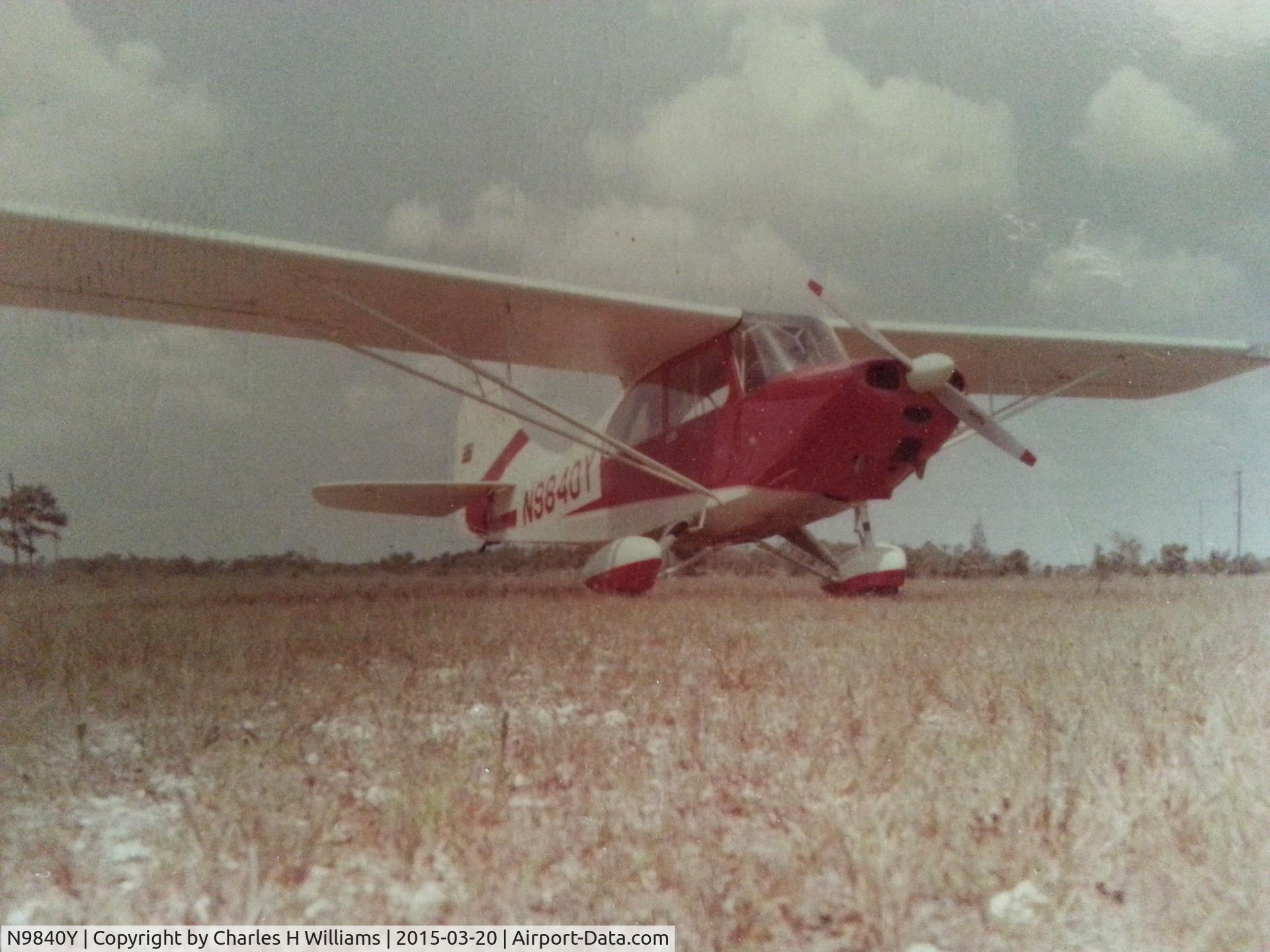 N9840Y, 1961 Champion 7FC C/N 7FC-436, This aircraft was purchased new by a Avex Inc. in 1961.  This is a photo of it right after delivery. (Old Tamiami Airport Florida)