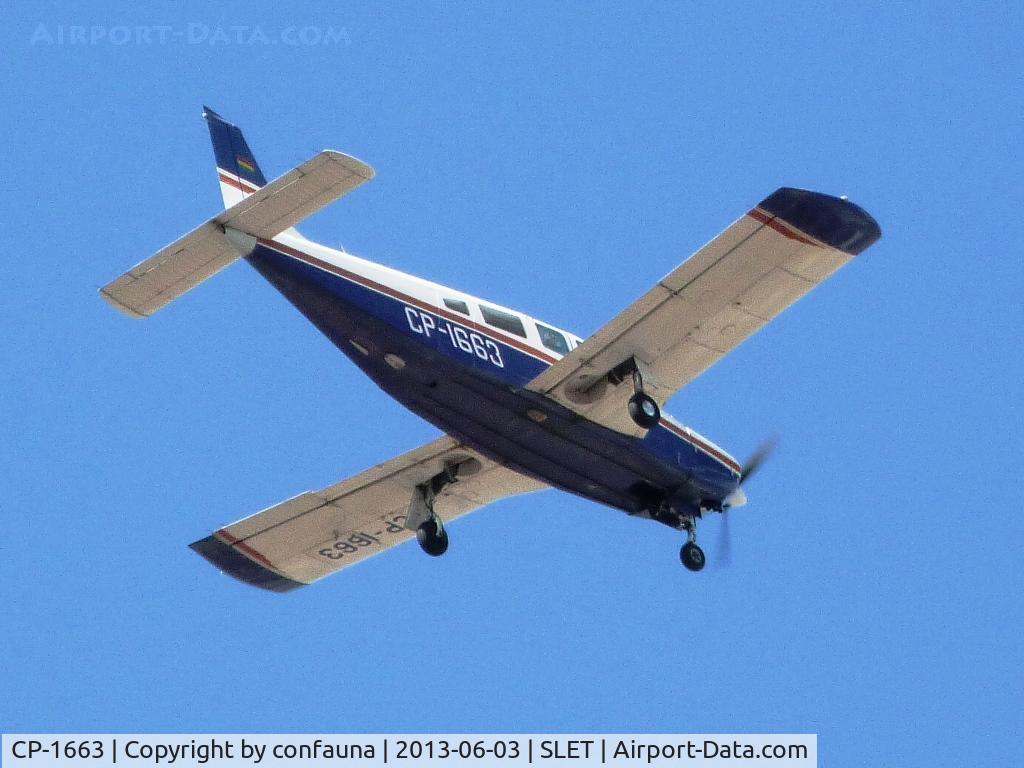 CP-1663, Piper PA-32-310SP C/N 32R-8113069, Landing at El Trompillo