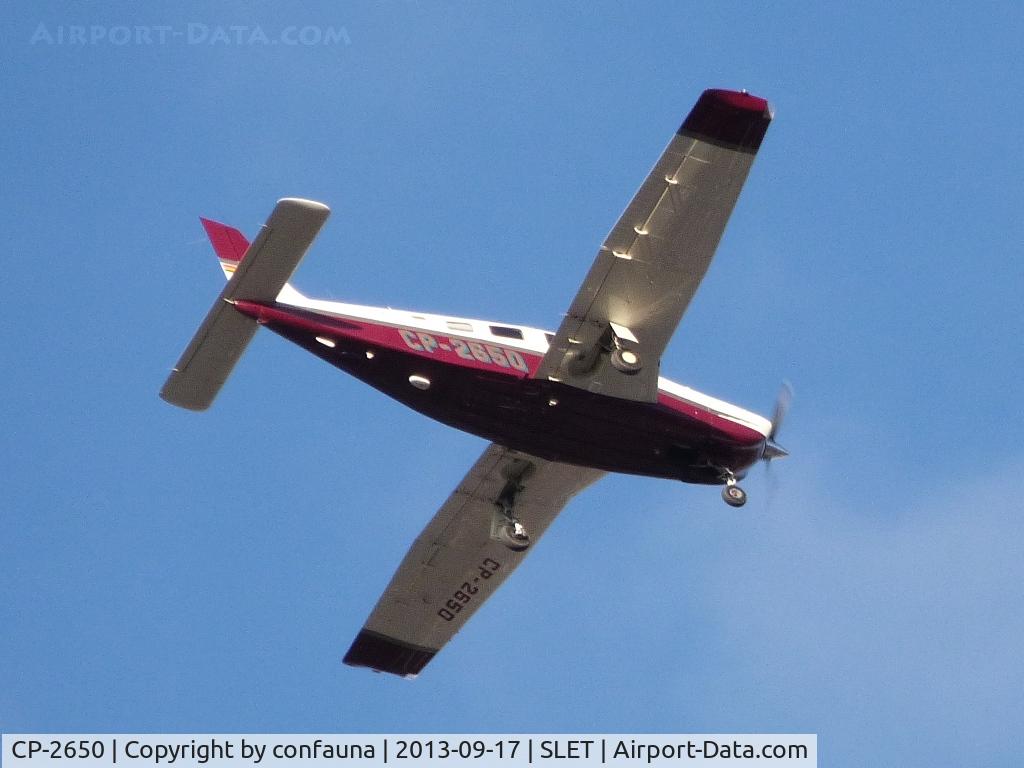 CP-2650, 1980 Piper PA-32R-301T Turbo Saratoga C/N 32R-8029091, Arriving to El Trompillo
