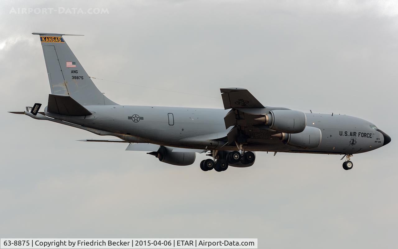 63-8875, 1963 Boeing KC-135R Stratotanker C/N 18723, on final RW08