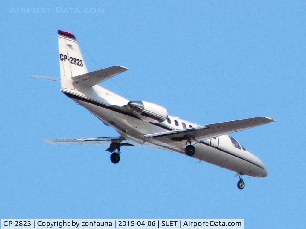 CP-2823, 1997 Cessna 560 Citation Ultra C/N 560-0451, Leveling to land at El Trompillo