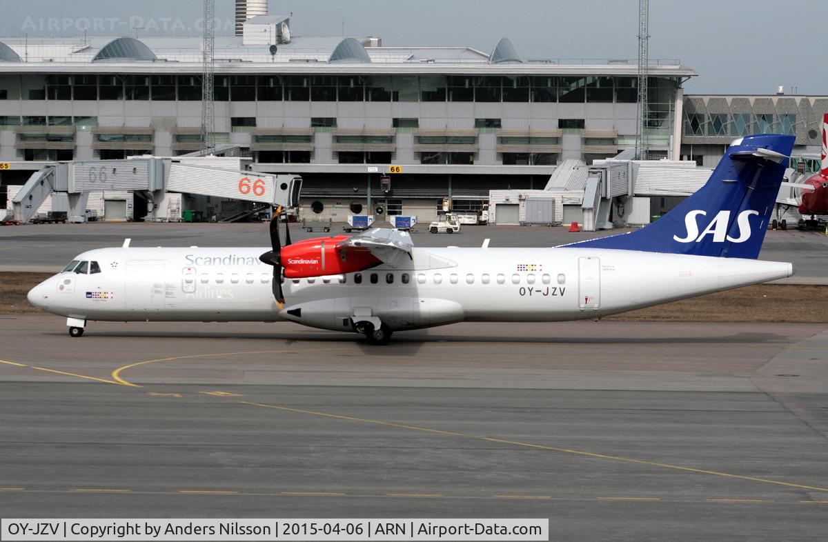 OY-JZV, 2008 ATR 72-212A C/N 789, Arriving from Kalmar as SK195.