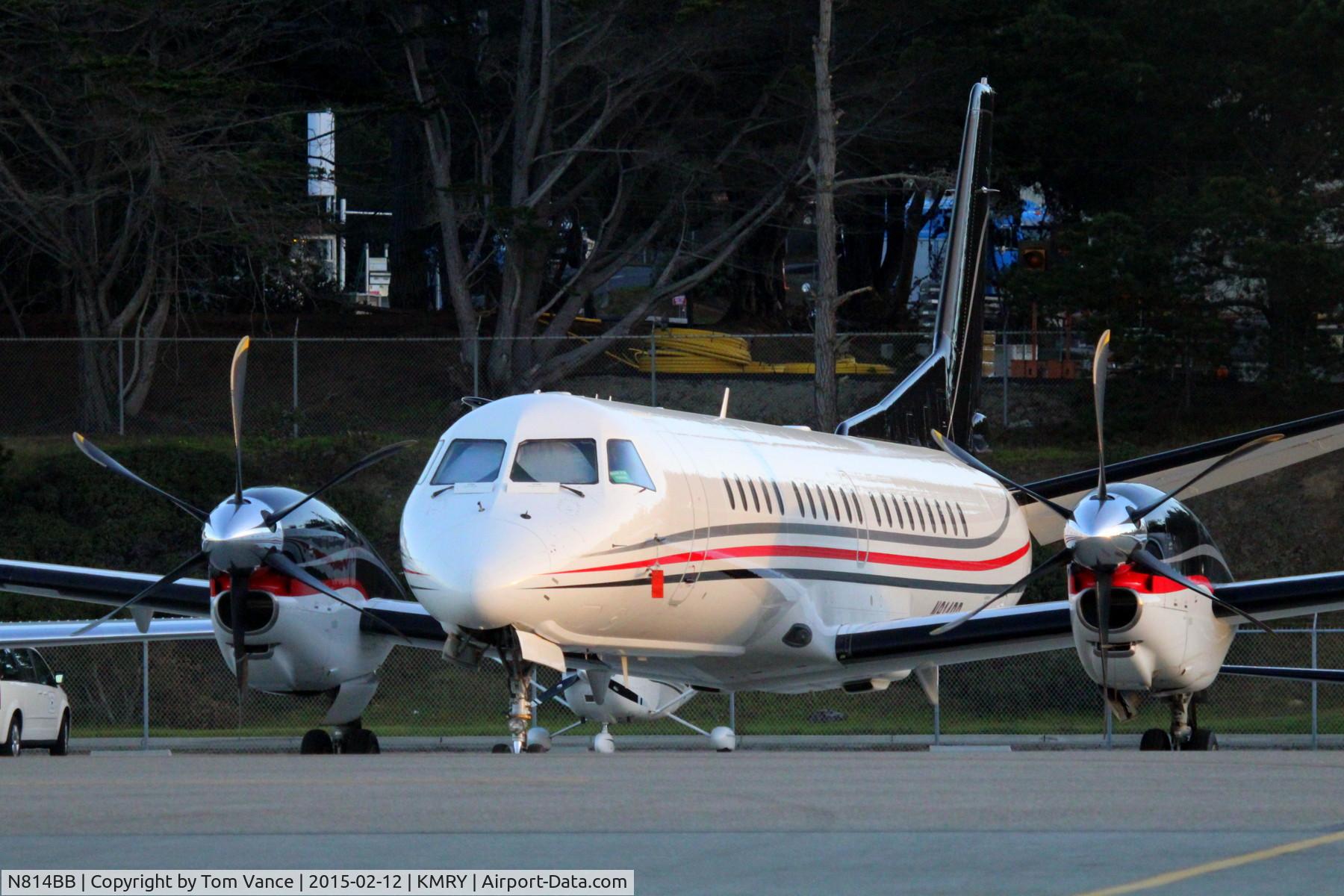 N814BB, 1996 Saab 2000 C/N 2000-034, SAAB 2000 at KMRY during the AT&T ProAm Golf Tournament 2015.