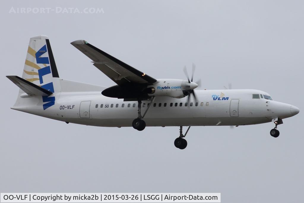 OO-VLF, 1991 Fokker 50 C/N 20208, Landing